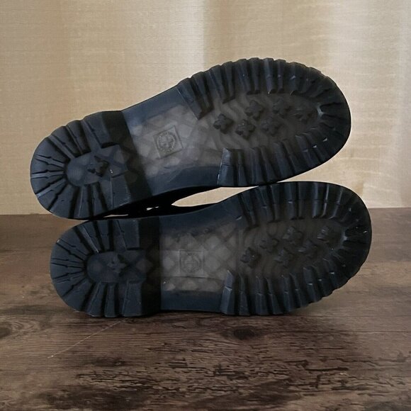 Dr Martens Womens 1460 Boots Sz US 5 UK 3 Black Overlay Leather Combat Punk Zip - Picture 6 of 7